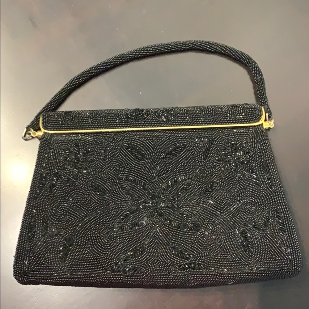 Black Beaded Clutch with beautiful detailing